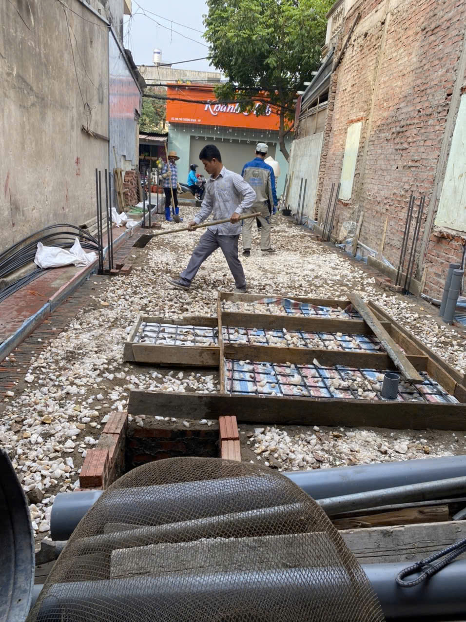 Đá vụn ngũ sắc đánh bóng