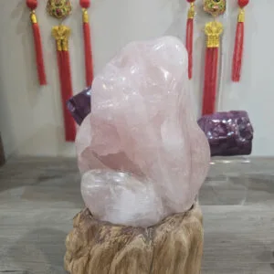 Đá Cảnh Thạch Anh Hồng Tự Nhiên Mài Bóng